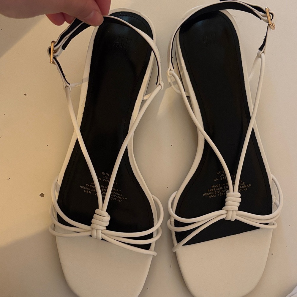 H&M White Strappy Sandals